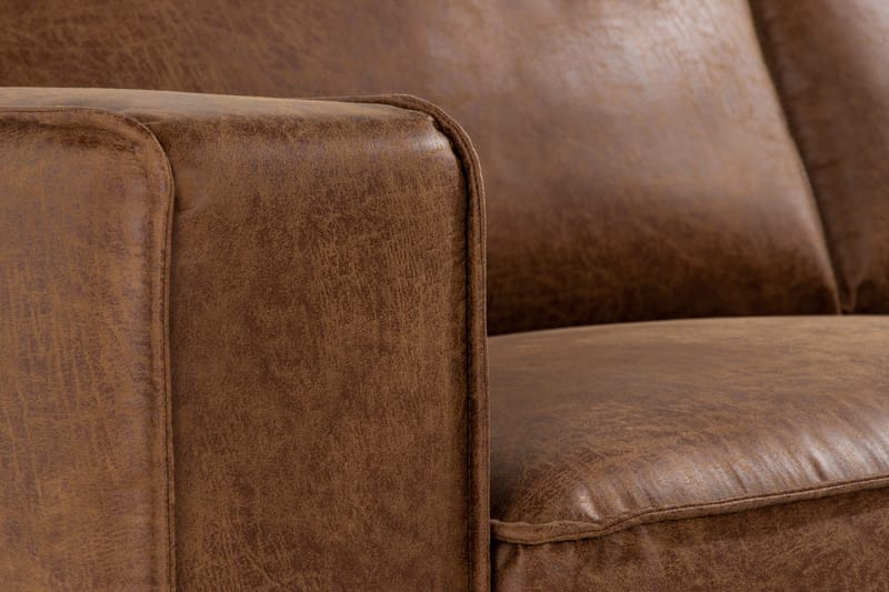 Sohva Minou 2,5:n ist Sekoitenahka - Ruskea - Huonekalut - Sohva - Nahkasohva