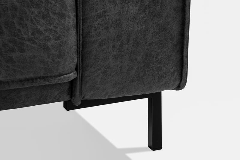 Sohva Minou 2:n ist Sekoitenahka - Tummanharmaa - Huonekalut - Sohva - Nahkasohva