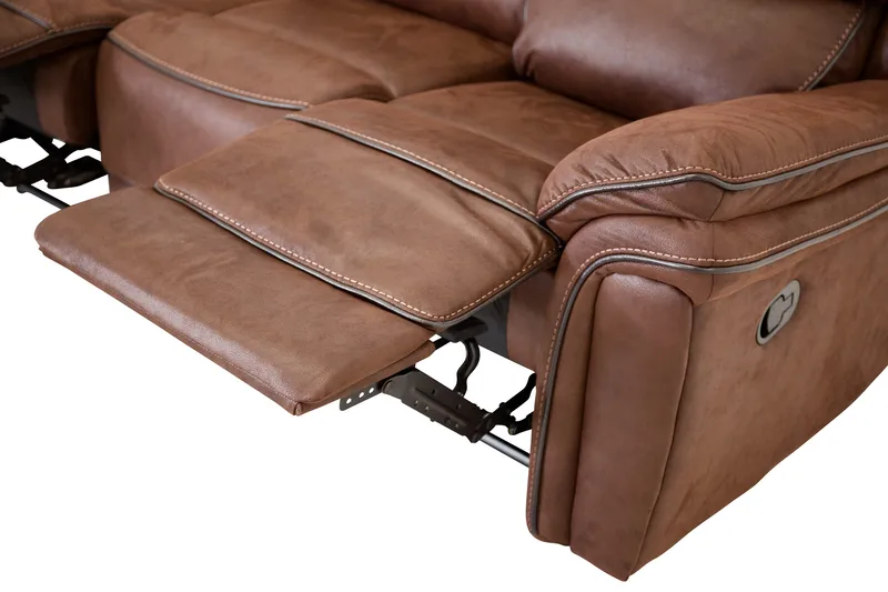 Sohva Saranda 3:n ist Keinonahka - Ruskea - Huonekalut - Sohva - 3:n istuttava sohva