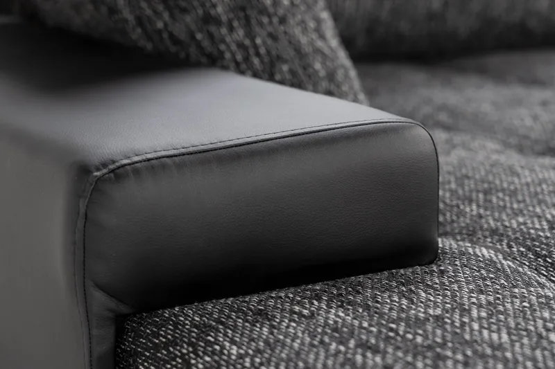 U-Vuodesohva Mojen Käännettävä Keinonahka - Musta/Tummanharmaa - Huonekalut - Sohva - Nahkasohva