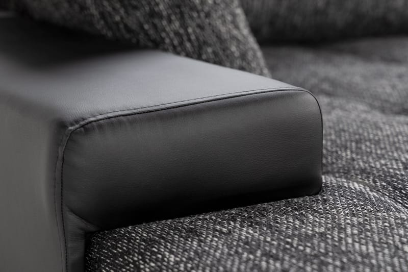 U-Vuodesohva Mojen Käännettävä Keinonahka - Musta/Tummanharmaa - Huonekalut - Sohva - Nahkasohva