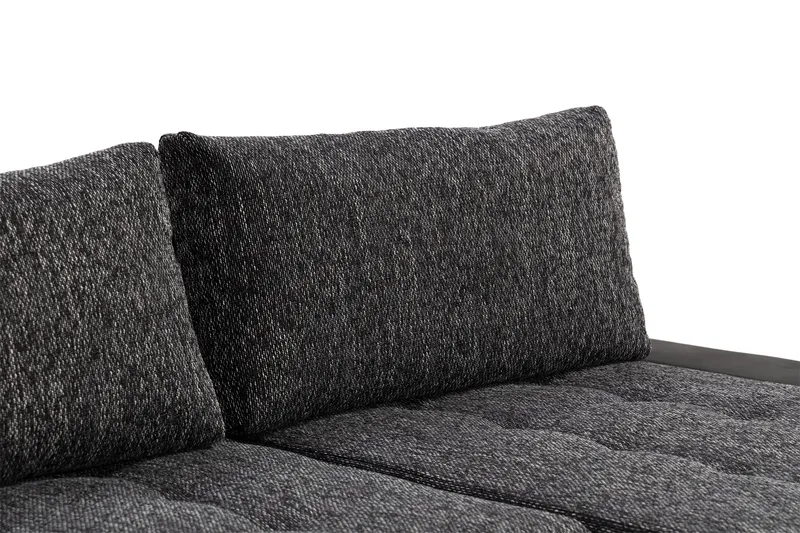 U-Vuodesohva Mojen Käännettävä Keinonahka - Musta/Tummanharmaa - Huonekalut - Sohva - Nahkasohva