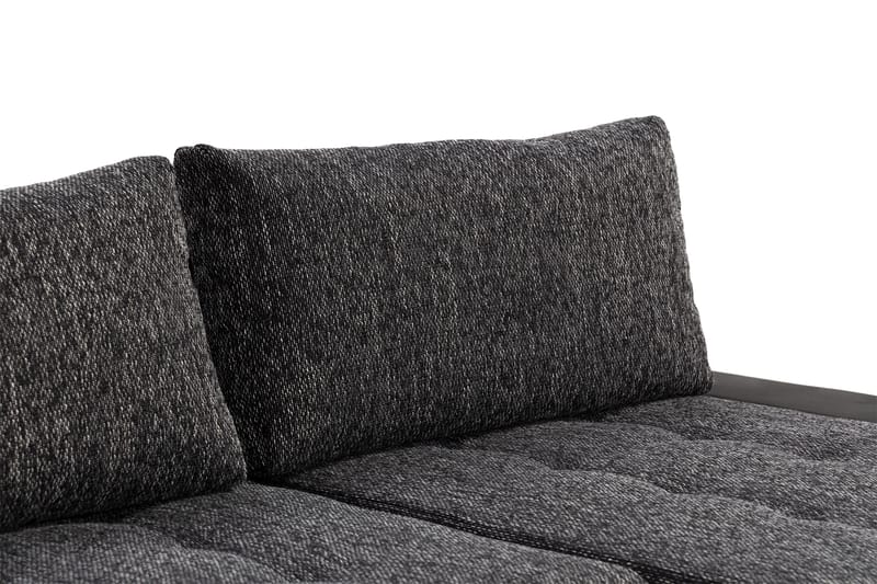 U-Vuodesohva Mojen Käännettävä Keinonahka - Musta/Tummanharmaa - Huonekalut - Sohva - Nahkasohva
