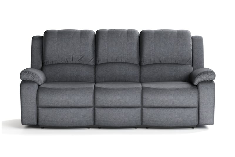 Navarro Recliner Sohvaryhmä 3+1 - Kallistettava sohva nojatuoli - Kangas Elokuvasohva - Tummanharmaa - Huonekalut - Sohva - Sohvaryhmä