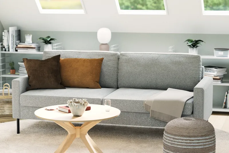 Nevada 3-istuttava Kangassohva - Harmaa - Huonekalut - Sohva - 3:n istuttava sohva