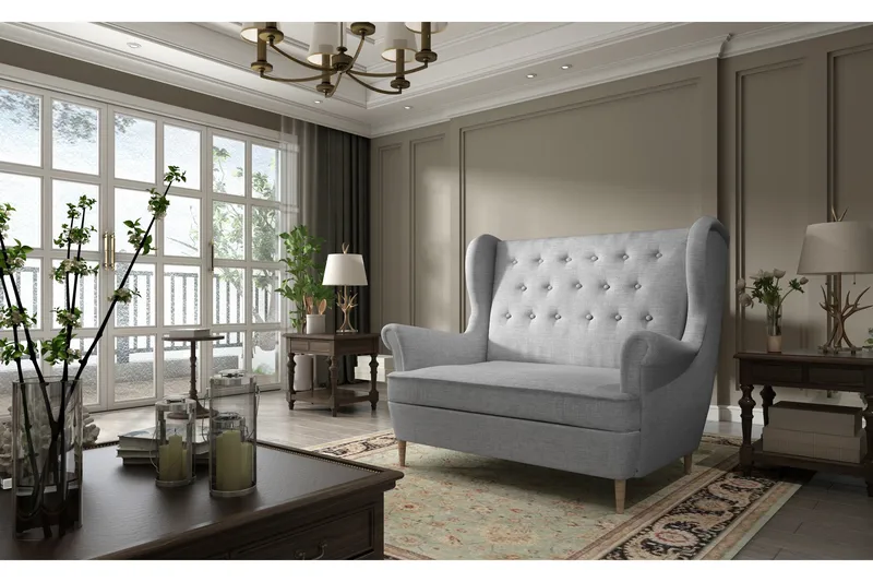 Nojatuoli Mardelle käsinojilla - Harmaa - Huonekalut - Sohva - 2:n istuttava sohva