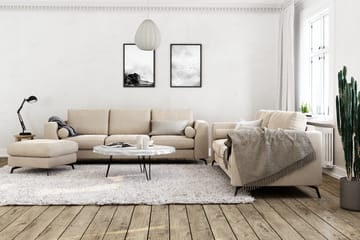 Ocean Lyx 3-istuttava Samettisohva - Beige - Huonekalut - Sohva - 2:n istuttava sohva