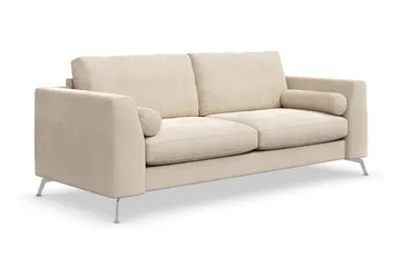 Ocean Lyx 3-istuttava Samettisohva - Beige - Huonekalut - Sohva - 2:n istuttava sohva