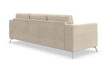 Ocean Lyx 3-istuttava samettisohva niskatyynyillä - Beige - Huonekalut - Sohva - 3:n istuttava sohva