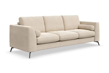 Ocean Lyx 3-istuttava samettisohva niskatyynyillä - Beige - Huonekalut - Sohva - 3:n istuttava sohva