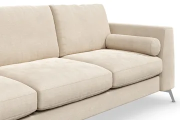 Ocean Lyx 3-istuttava samettisohva niskatyynyillä - Beige - Huonekalut - Sohva - 3:n istuttava sohva