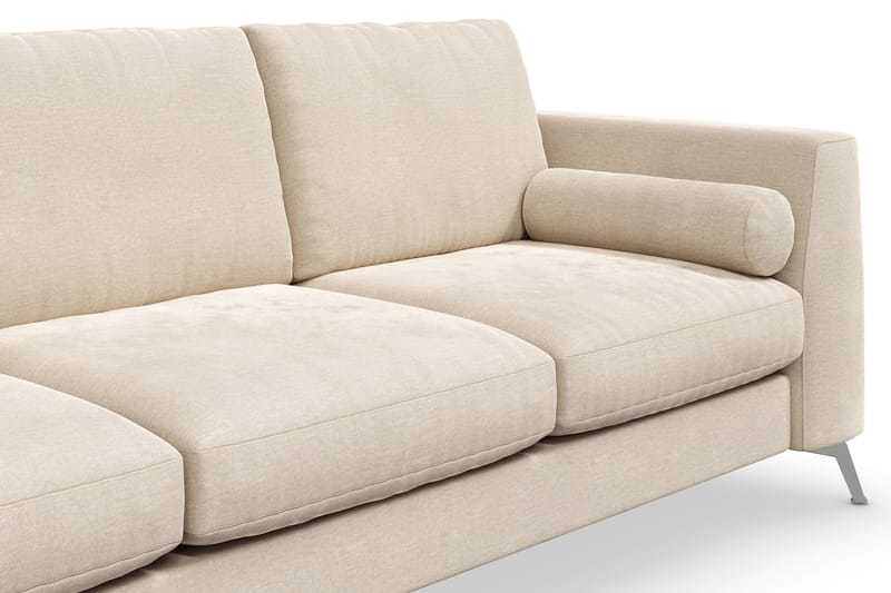 Ocean Lyx 3-istuttava samettisohva niskatyynyillä - Beige - Huonekalut - Sohva - 3:n istuttava sohva