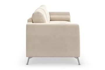 Ocean Lyx 3-istuttava samettisohva niskatyynyillä - Beige - Huonekalut - Sohva - 3:n istuttava sohva