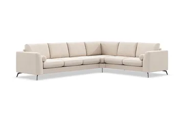 Ocean Lyx 5-istuttava Käännettävä L-muotoinen Kulmasohva Kankaalla - Beige - Huonekalut - Sohva - Kulmasohva