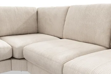 Ocean Lyx 5-istuttava Käännettävä L-muotoinen Kulmasohva Manchester-kankaalla - Beige - Huonekalut - Sohva - Kulmasohva