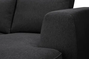 Optus 6-istuttava U-sohva divaanilla ja oikealla puolella olevalla lepotuoliosalla - Musta - Huonekalut - Sohva - Divaanisohva