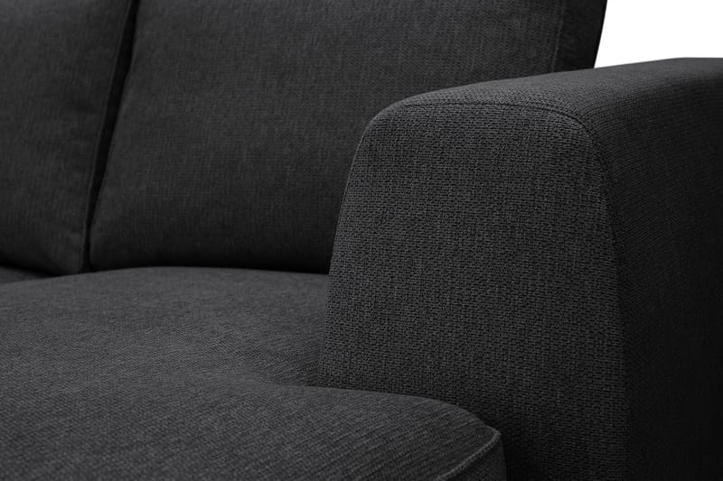 Optus 6-istuttava U-sohva divaanilla ja oikealla puolella olevalla lepotuoliosalla - Musta - Huonekalut - Sohva - Divaanisohva