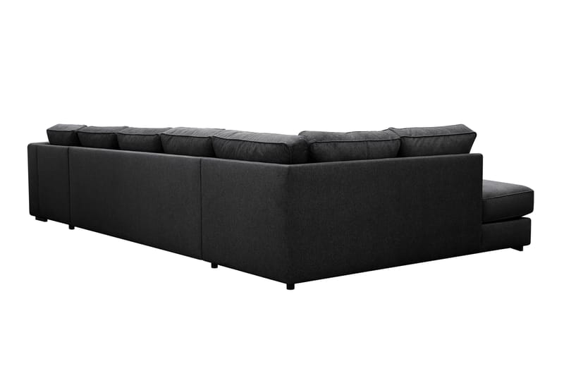 Optus 6-istuttava U-sohva divaanilla ja oikealla puolella olevalla lepotuoliosalla - Musta - Huonekalut - Sohva - Divaanisohva