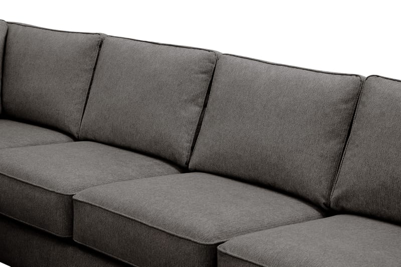 Optus 6-istuttava U-sohva divaanilla ja oikealla puolella olevalla lepotuoliosalla - Tummanharmaa - Huonekalut - Sohva - Divaanisohva