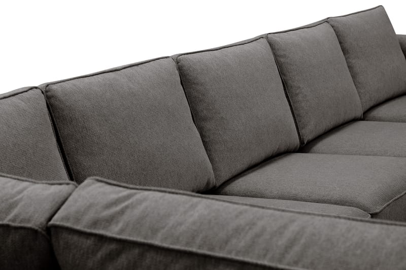 Optus 6-istuttava U-sohva divaanilla ja oikealla puolella olevalla lepotuoliosalla - Tummanharmaa - Huonekalut - Sohva - Divaanisohva