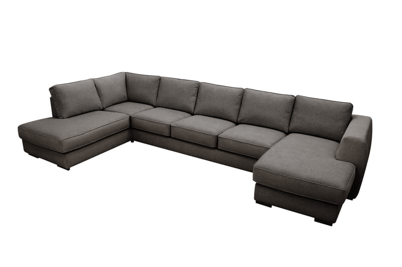 Optus 6-istuttava U-sohva divaanilla ja oikealla puolella olevalla lepotuoliosalla - Tummanharmaa - Huonekalut - Sohva - Divaanisohva