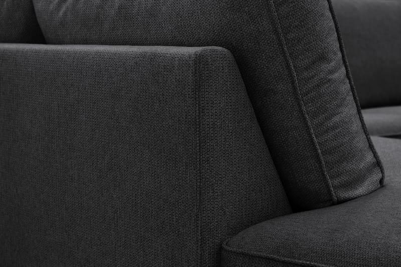 Optus 6-istuttava U-sohva divaanilla ja oikealla puolella olevalla lepotuoliosalla - Musta - Huonekalut - Sohva - Divaanisohva