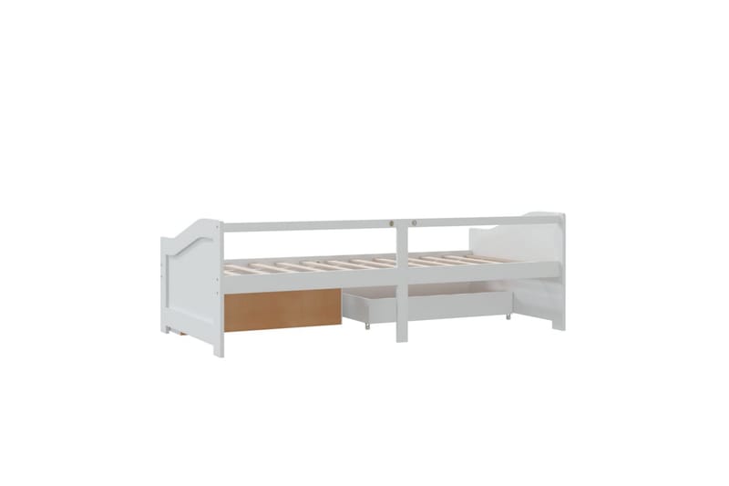 Päivävuode 3-istuttava laatikoilla valkoinen mänty 90x200 cm - Valkoinen - Huonekalut - Sohva - Sohvasängyt