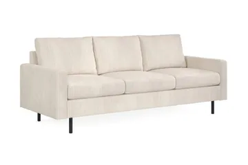Peppe 3-istuttava Manchestersohva - Beige - Huonekalut - Sohva - 3:n istuttava sohva