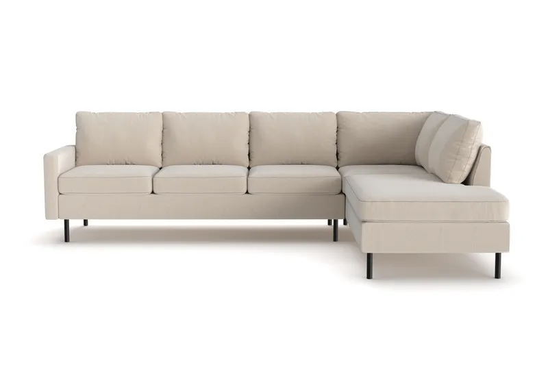 Peppe 4-istuttava Oikeakätinen L-muotoinen Divaanisohva Manchesterista - Greige - Huonekalut - Sohva - Divaanisohva