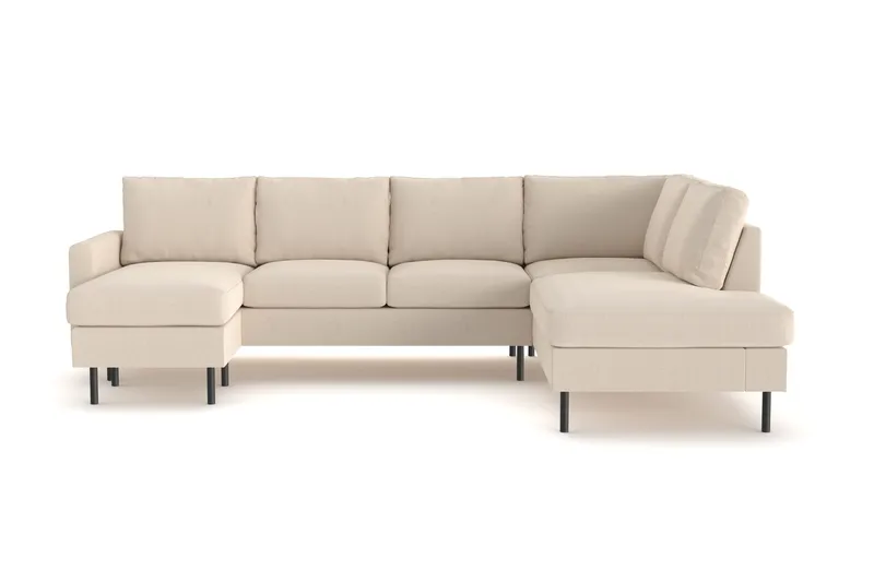 Peppe 4-istuttava Oikeakätinen U-muotoinen Sohva Divaanilla ja Divaaniosalla Manchesterista, Greige