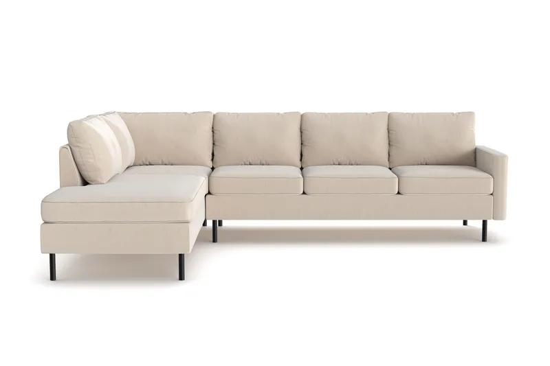 Peppe 4-istuttava Vasenkätinen L-muotoinen Divaanisohva Manchesterista - Greige - Huonekalut - Sohva - Divaanisohva
