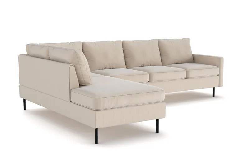 Peppe 4-istuttava Vasenkätinen L-muotoinen Divaanisohva Manchesterista - Greige - Huonekalut - Sohva - Divaanisohva