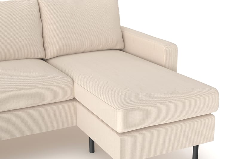 Peppe 4-istuttava Vasenkätinen U-muotoinen Sohva Divaanilla ja Leponurkkauksella Manchester-kankaasta - Greige - Huonekalut - Sohva - Divaanisohva