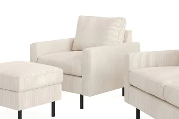 Peppe Sohvaryhmä 3-istuttava Sohva + Nojatuoli + Rahi Manchester-kankaalla - Beige - Huonekalut - Sohva - Sohvaryhmä