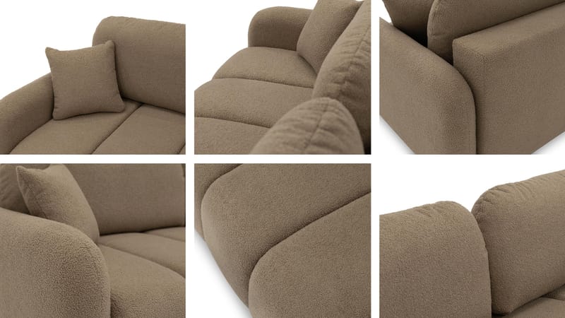 Quarlos 3-istuttava vuodesohva säilytystilalla - Beige - Huonekalut - Sohva - Vuodesohva - 3 istuttava vuodesohva