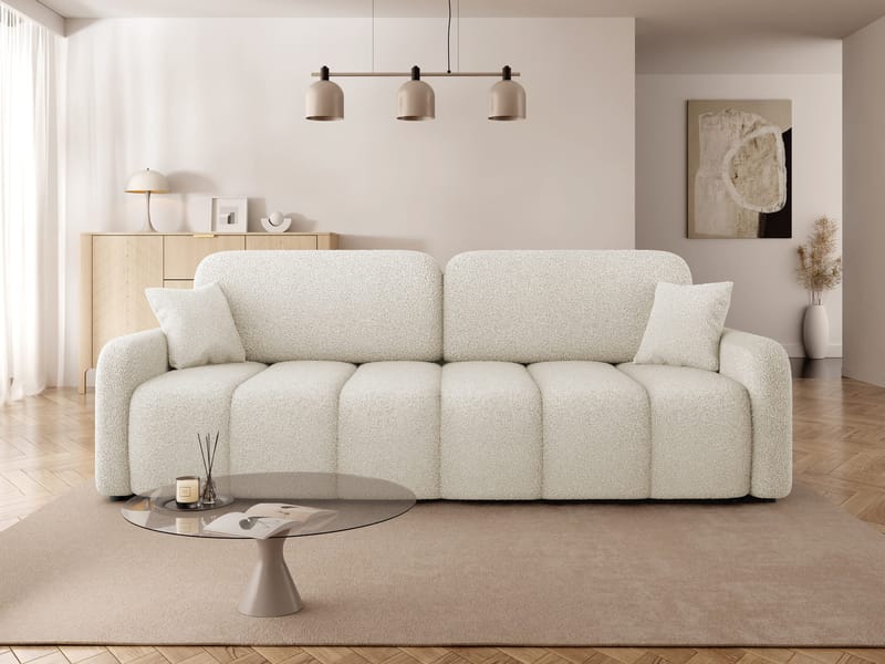 Quarlos 3-istuttava vuodesohva säilytystilalla - Beige - Huonekalut - Sohva - Vuodesohva - 3 istuttava vuodesohva