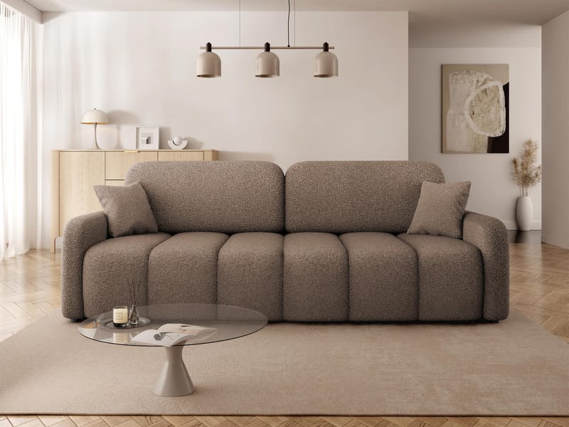 Quarlos 3-istuttava vuodesohva säilytystilalla - Ruskea - Huonekalut - Sohva - Vuodesohva - 3 istuttava vuodesohva