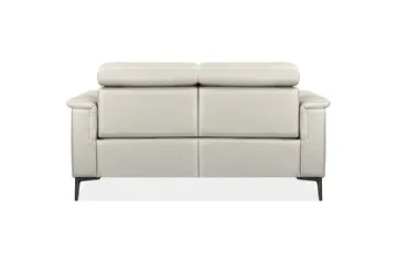 Recliner-sohva ilman kulmaa Loft24 2-istuttava sohva Lund kermanvärinen, nahka/PU, manuaalinen lepotuoli Cream White - Huonekalut - Sohva - Mekanismisohva - 2 istuttava mekanismisohva