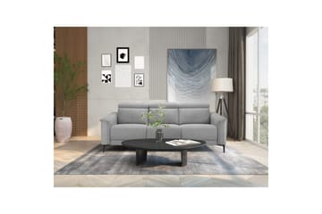 Recliner-sohva ilman kulmaa Loft24 3-istuttava sohva Lund Cognac Ljusgrå - Huonekalut - Sohva - Mekanismisohva - 3 istuttava mekanismisohva