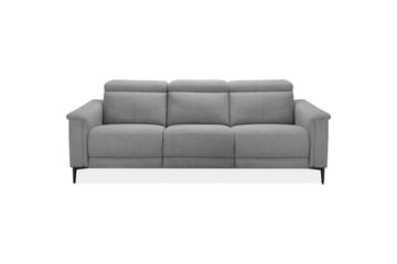 Recliner-sohva ilman kulmaa Loft24 3-istuttava sohva Lund Cognac Ljusgrå - Huonekalut - Sohva - Mekanismisohva - 3 istuttava mekanismisohva