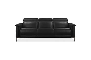 Recliner-sohva ilman kulmaa Loft24 3-istuttava sohva Lund Cognac Svart - Huonekalut - Sohva - Mekanismisohva - 3 istuttava mekanismisohva