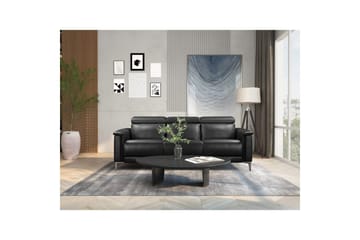 Recliner-sohva ilman kulmaa Loft24 3-istuttava sohva Lund Cognac Svart - Huonekalut - Sohva - Mekanismisohva - 3 istuttava mekanismisohva