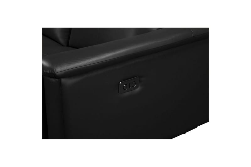 Recliner-sohva ilman kulmaa Loft24 3-istuttava sohva Lund Cognac Svart - Huonekalut - Sohva - Mekanismisohva - 3 istuttava mekanismisohva