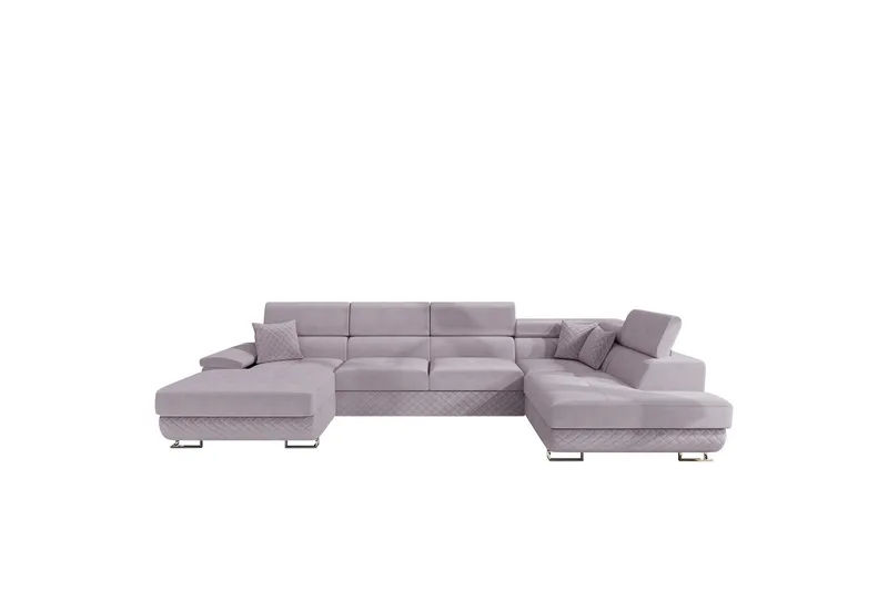 Reginia sohva divaanilla ja säilytystuolilla, 4-ist. - Violetti - Huonekalut - Sohva - Divaanisohva