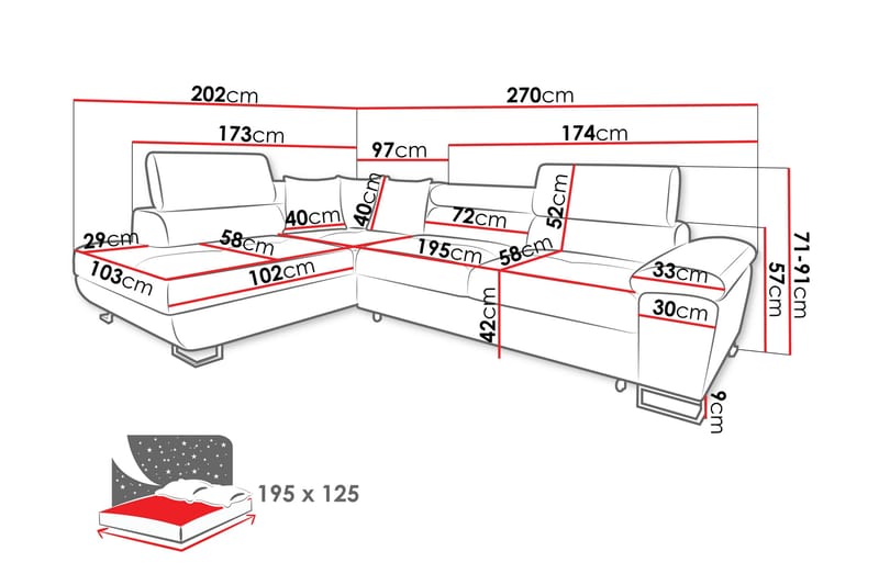 Reginia Vuodesohva Leposohvalla 3-Istuttava - Huonekalut - Sohva - Vuodesohva