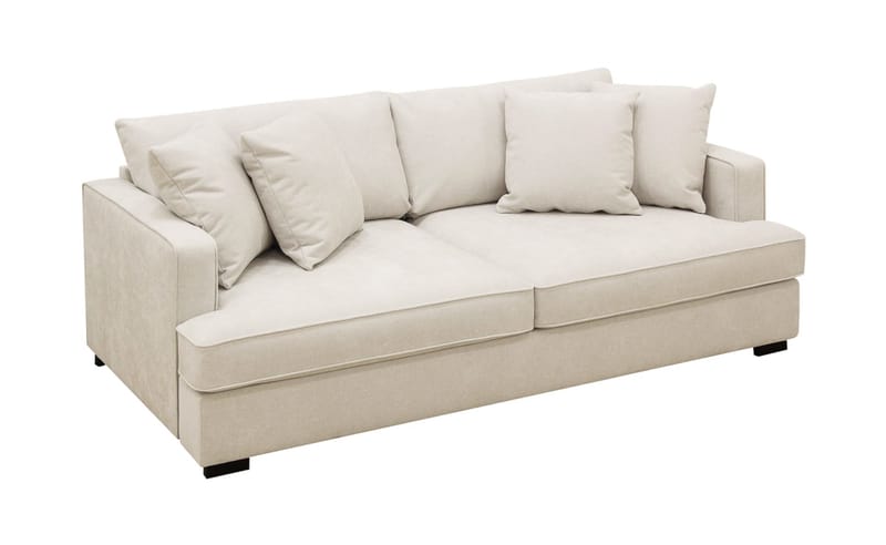 Rossita 3-istuttava Syvä Kangassohva - Beige - Huonekalut - Sohva - 3:n istuttava sohva