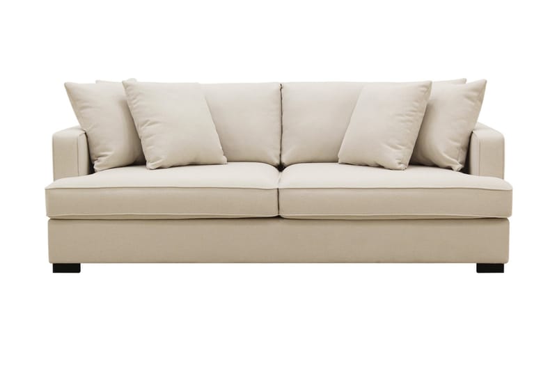 Rossita 3-istuttava Syvä Sohva Bouclé-kankaasta - Beige - Huonekalut - Sohva - 3:n istuttava sohva