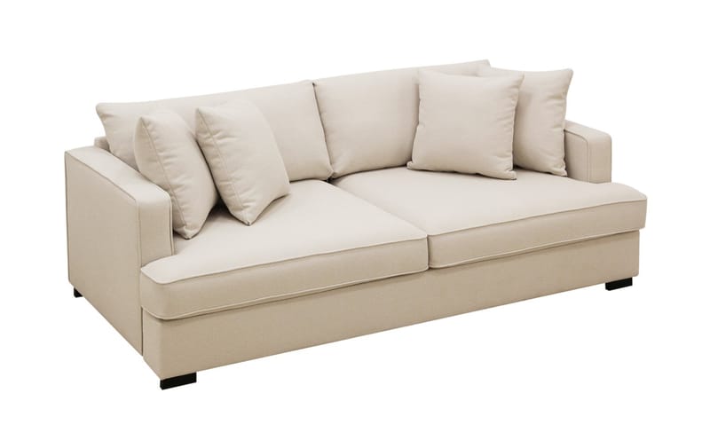 Rossita 3-istuttava Syvä Sohva Bouclé-kankaasta - Beige - Huonekalut - Sohva - 3:n istuttava sohva