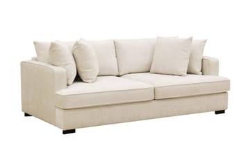 Rossita 3-istuttava Syvä Sohva Chenillestä - Trenza 06, Beige Chenille - Huonekalut - Sohva - 3:n istuttava sohva
