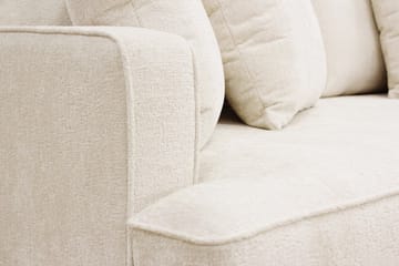 Rossita 3-istuttava Syvä Sohva Chenillestä - Trenza 06, Beige Chenille - Huonekalut - Sohva - 3:n istuttava sohva